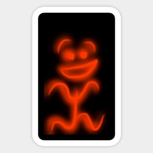 Orange neon monster Sticker
